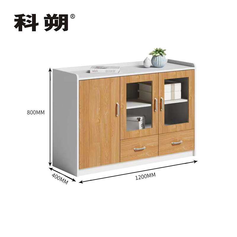 科朔 文件柜茶水柜三门柜资料柜木质办公室茶水柜KSE1226