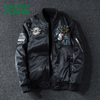木林森(MULINSEN)飞行员夹克男韩版刺绣棒球服薄款军装外套9988