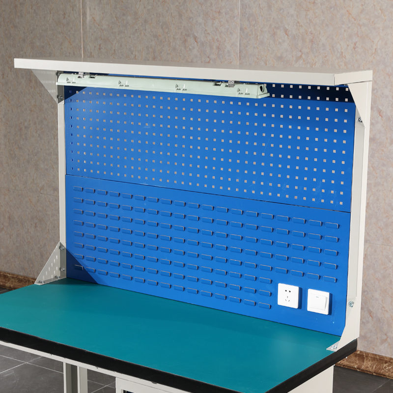 鑫虎威 重型钳工工作台工厂车间流水线操作台实验室试验台1.8米吊落地四抽双挂板高清大图