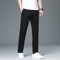 老爷车(LAOYECHE)春夏休闲裤男商务纯棉松紧腰男裤大码修身男士裤子2025新款直筒男装西裤