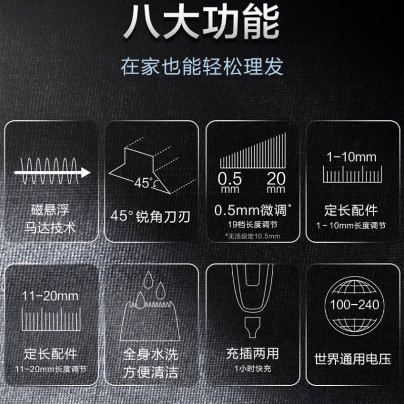 松下(Panasonic)理发器电推剪剃头电推子家用剃剪头发理发神器自己剪 ER-JSC6A高清大图
