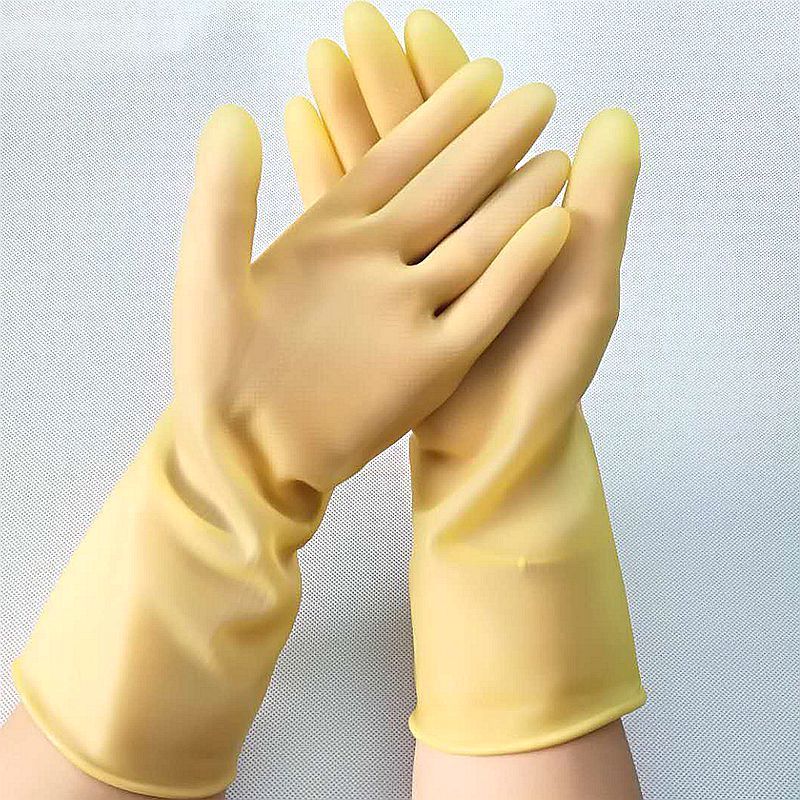 l|手套女橡胶乳胶防滑贴手型纯胶胶皮家务短款女用洗菜洗碗清洁手套