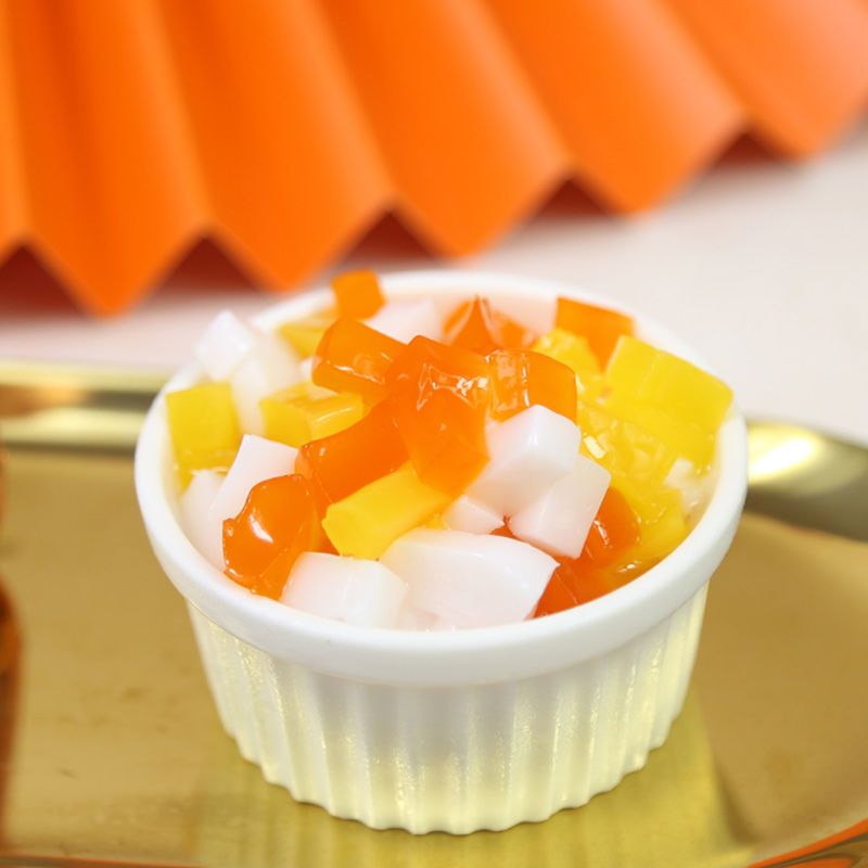 集饮蒟蒻三色水晶果奶茶店专用原料刨冰冰粥配料彩色椰果粒椰果集饮