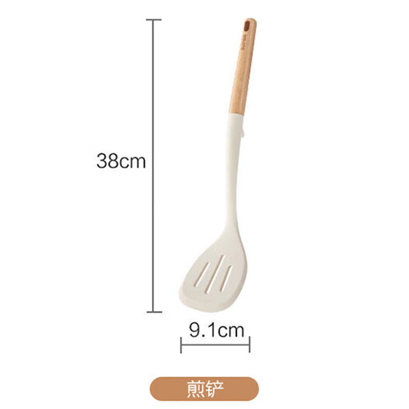 苏泊尔锅铲灵动木柄硅胶铲子煎铲炒菜铲KT02AR10高清大图