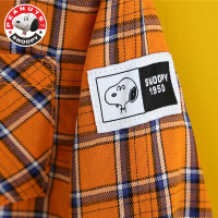 史努比(SNOOPY)儿童长袖衬衫春秋装2022新款儿童格子衬衣中小童春秋洋气韩版上衣潮AG009