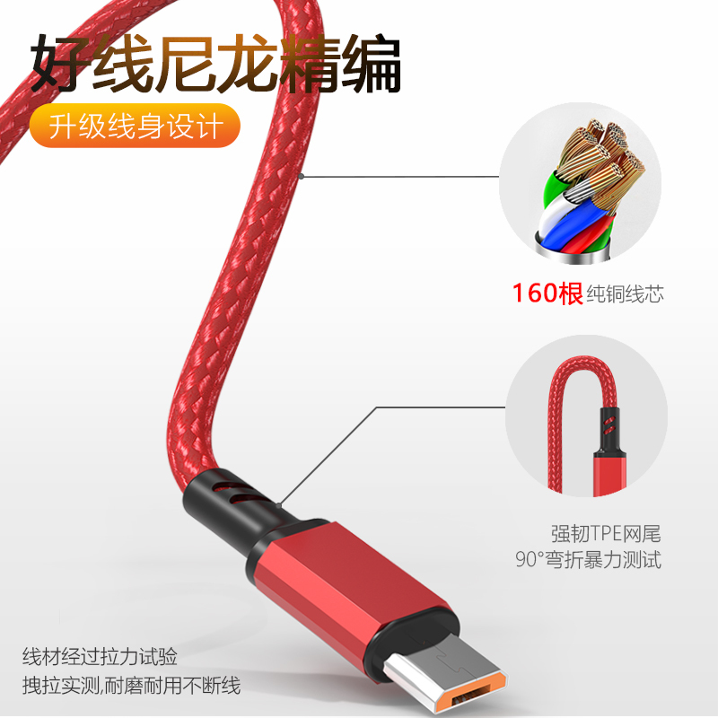 酷客者KOOKZZ超级快充编织数据线SJ28高清大图