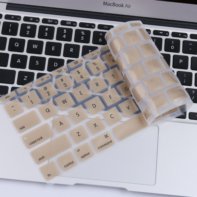 HIGE/苹果笔记本键盘膜 Mac/pro/air键盘膜 Macbook Aor11.6英寸通用 金色
