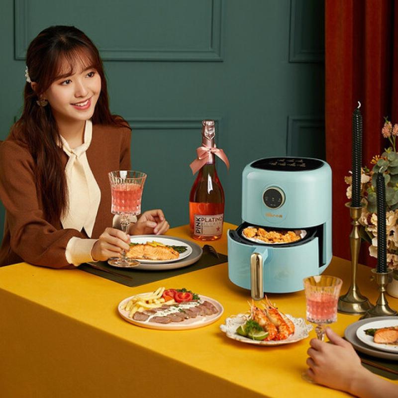 小熊 (bear) QZG-B14E1 空气炸锅 3.5L(单位:件) 湖水蓝高清大图