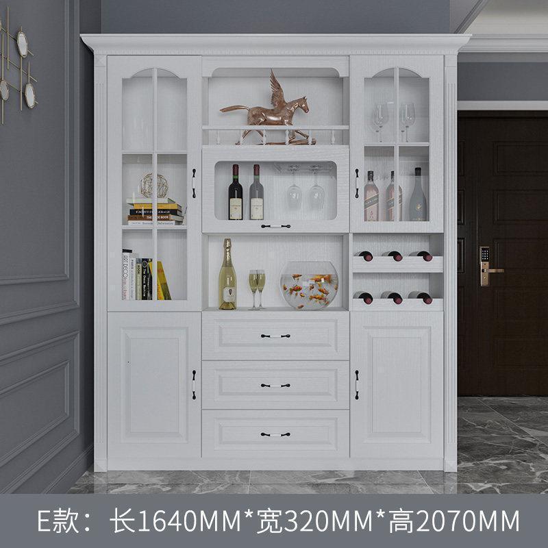 森美人定制欧式餐厅靠墙酒柜多功能客厅柜子展示柜简约现代餐边柜 E款:长1640MM*宽320MM*高2070MM天使白色支