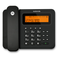 摩托罗拉(MOTOROLA) CT260C 电话机座机 大屏幕免提双接口家用办公固定有绳电话机固话座机 (黑色)