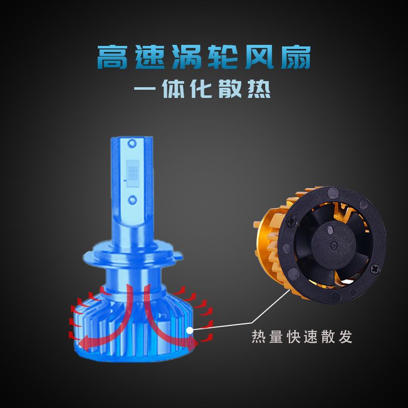 车灯强光12vled灯 led车灯前大灯 F2 3570 厂家直销汽车led大灯 210W 高亮升级款 H1[单只]