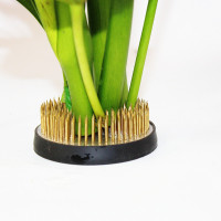 剑山加密插花工具铜针底座花道花插器日式5cm带胶圈