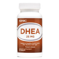 美国GNC健安喜脱氢雄表酮DHEA青春素25mg90粒缓释片膳食营养补充剂