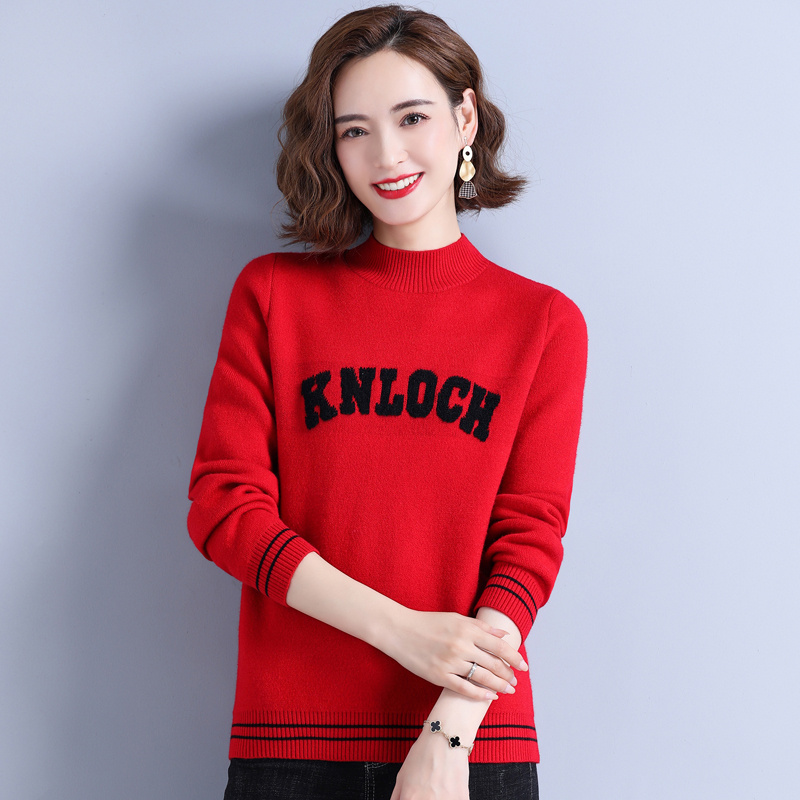 免费试穿春秋装新款半高圆领羊绒衫女中长款 a字连衣裙纯色显瘦遮肚大码羊毛衣专柜正品品牌羊绒衫女漂亮高清大图