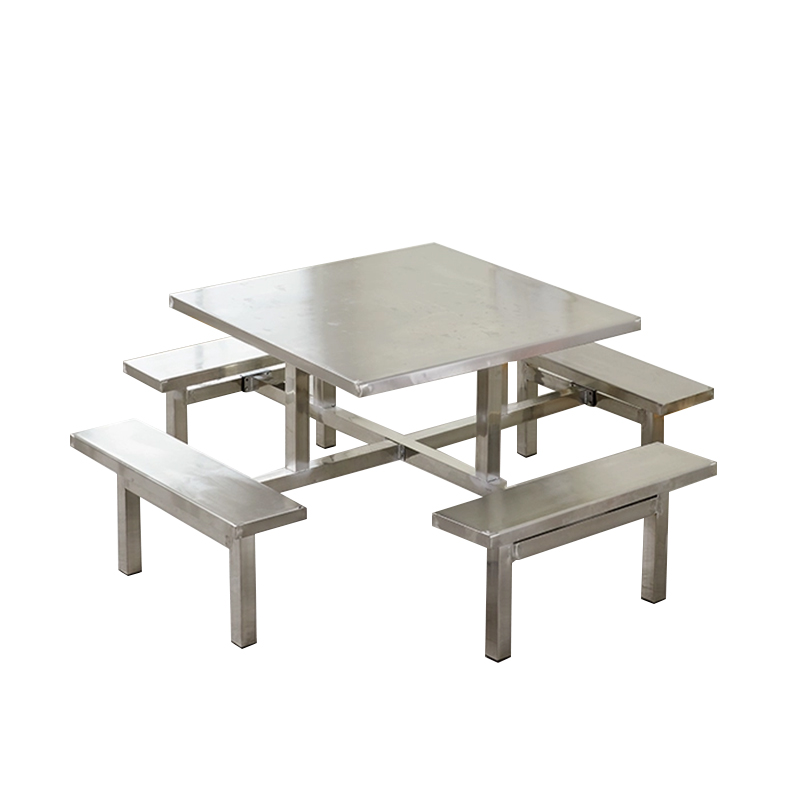 合祥源 连体餐桌椅组合 1000*1000*750mm QX-CZ25 单位:张高清大图