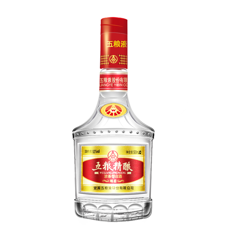 五粮液 集团公司出品 五粮精酿 绵柔 52度 浓香型白酒 500ml 单瓶装