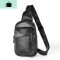 韩版男士胸包男单肩包斜挎包潮流休闲小背包时尚运动胸前小包NEW LAKE 黑色男士单肩包