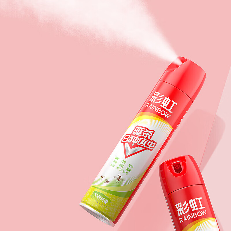 彩虹 5212B-2 杀虫气雾剂600ml茉莉清香2瓶装高清大图