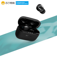 Edifier/漫步者 W3 DSP真无线蓝牙耳机迷你超小双耳隐形入耳式耳塞挂耳运动跑步耳机 黑色