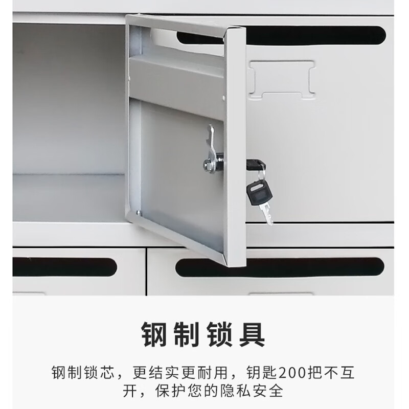 科野 投递信报箱意见箱钢制单位学校带锁大号员工快递柜资料储物柜 30门
