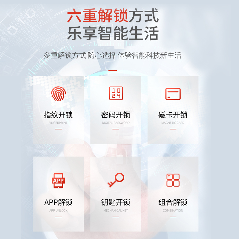 智能锁指纹锁入户家用防盗门密码锁电子刷磁卡手机远程开门通用型升级款滑盖古铜色铝合金