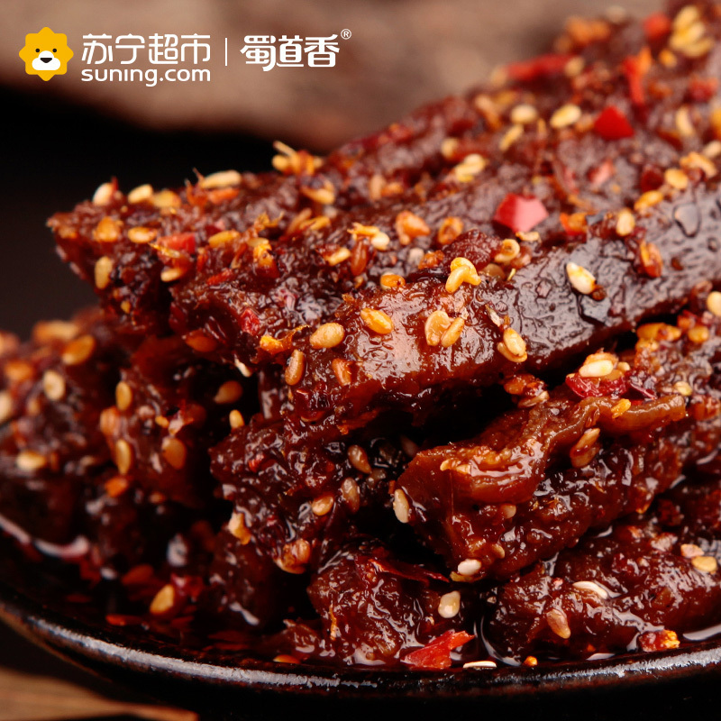 蜀道香 肉干肉脯 天椒霸道麻辣牛肉干400g(休闲零食)
