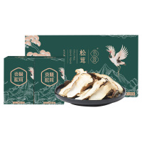 贡极有机松茸干片菌菇干货独立包装未开伞有机松茸心止礼盒120g*1盒