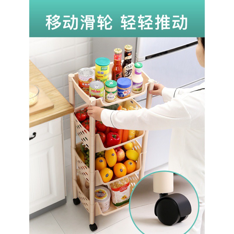 厨房置物架落地多层菜架菜篮子玩具收纳架蔬菜储物筐用品家用大全收纳层架 三维工匠高清大图