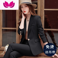七斓小西装外套女士2023新款休闲高级感正装上衣短气质职业套小 温馨提示修身版型尺码偏小 黑色西装送黑色吊带