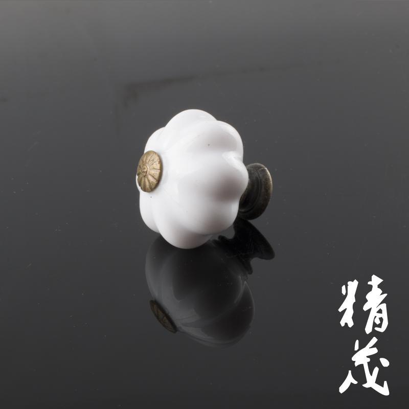 精茂-023大号欧式田园乡村亚克力拉手抽屉橱衣柜把手南瓜拉手 图片色