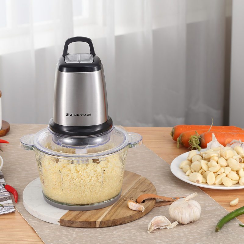 金正 (nintaus)绞肉机 家用 自动玻璃电动绞馅机 绞菜切菜料理机婴儿