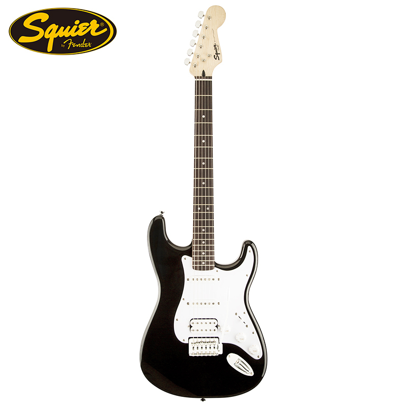 芬达吉他（Fender）SQ子弾系列ST型带摇把单单双线圈电吉他初学入门电吉它月桂木指板黑色