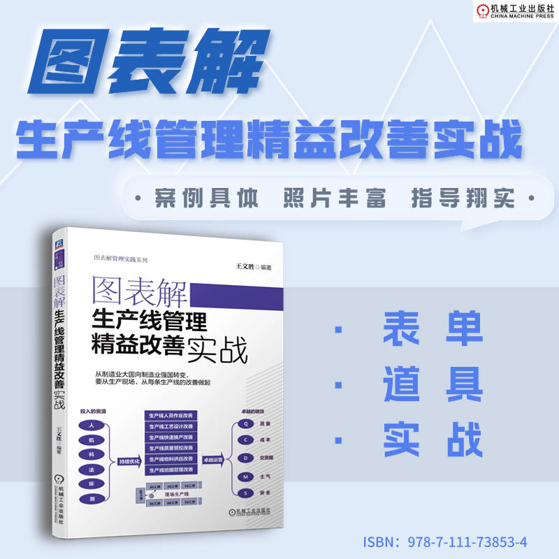 [正版]图表解生产线管理精益改善实战 王文胜 作业改善 生产线工艺优化质量改善道具应用 生产线的现场班组管理改善提升书高清大图
