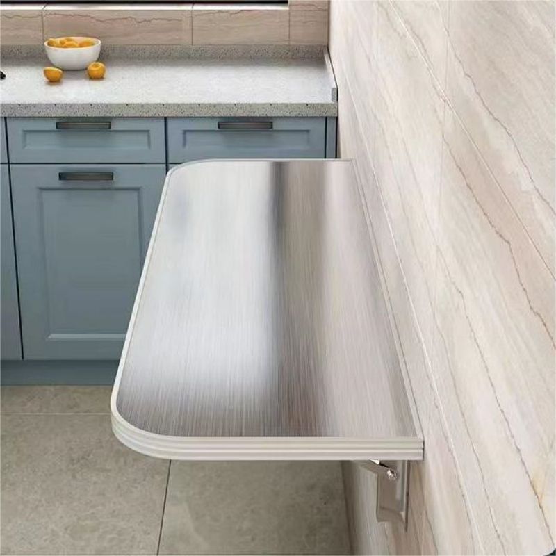 佳品文仪Q1230款1200型号304不锈钢可折叠壁挂切菜桌家用小户型操作台隐形挂墙桌(1200*400*25mm)高清大图