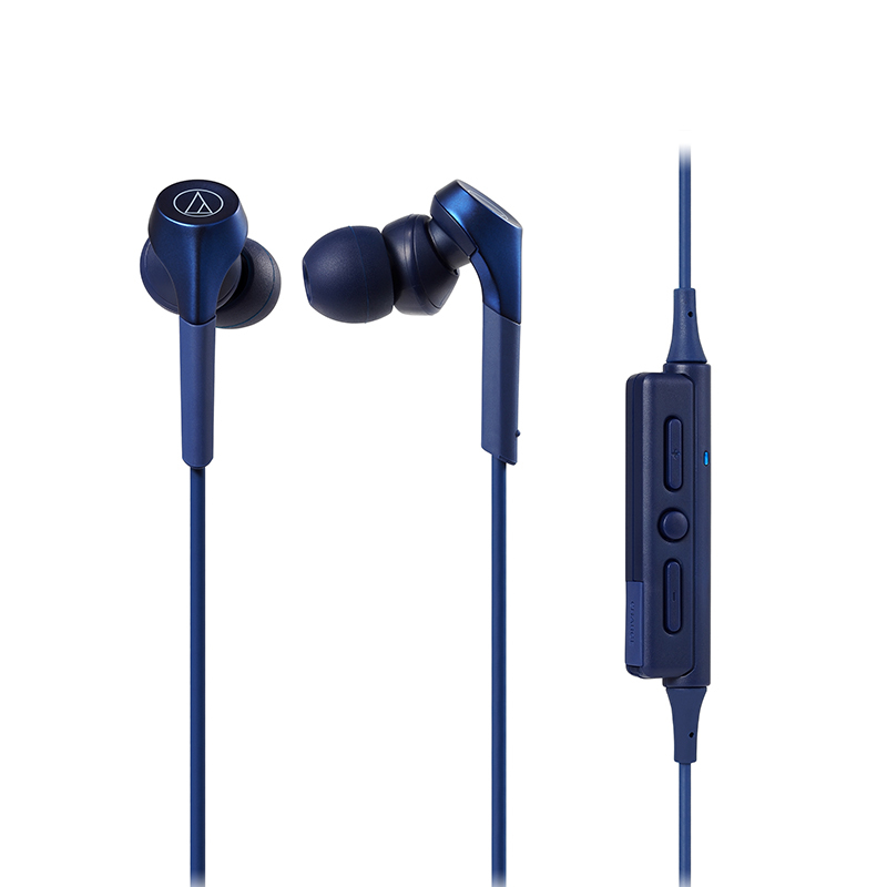 铁三角(audio-technica)ATH-CKS550XBT (蓝色)重低音蓝牙入耳式运动耳机