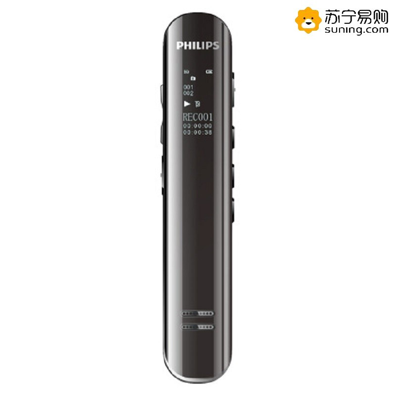 飞利浦（PHILIPS）VTR5210 16GB 经典锖色 TF卡槽扩展 FM收音 会议采访 双麦克风数码录音笔