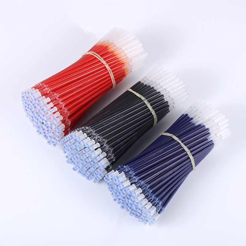 笔芯替芯100支黑红蓝05mm子碳素笔水性笔芯