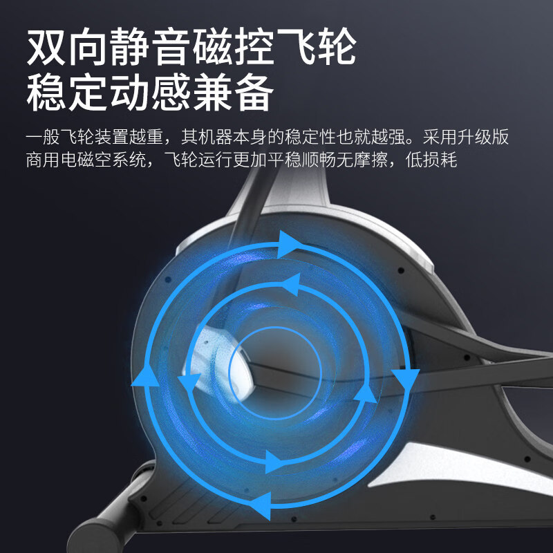亿迈健身房专用椭圆机商用太空漫步机家用室内磁控超静音有氧健身器材 EM8008-豪华椭圆机高清大图