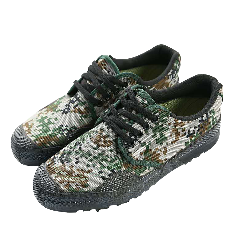 YL-7007劳保鞋工地民工户外胶鞋99作训鞋迷彩鞋耐磨透气军训 林地数码42码