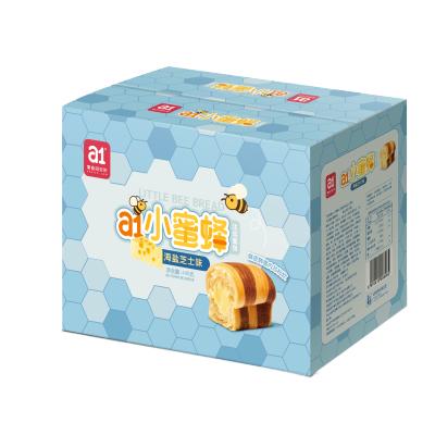 [a1小蜜蜂注芯面包海盐芝士口味]2箱早餐网红零食零食小吃休闲食品儿童夹心营养早餐吐司面包