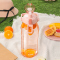 希乐大容量水杯女生高颜值tritan吸管杯子便携夏季塑料运动大水壶2.0L XL-2219