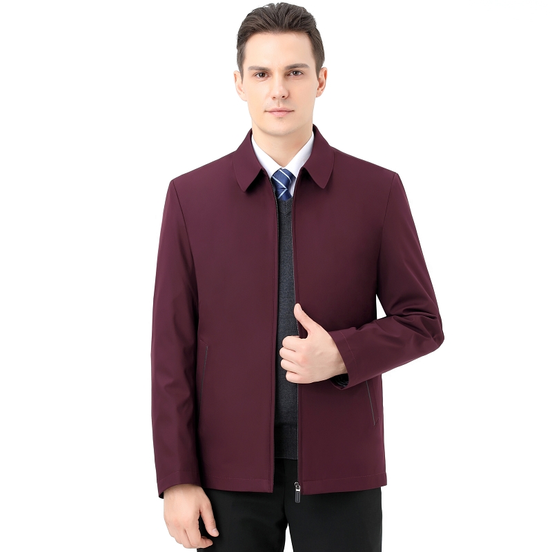 免费试穿 可拆卸内胆 春秋季高档羽绒棉服可加厚棉衣中年冬款大码棉服中老年男士加厚夹克外套大码爸爸装翻领高清大图