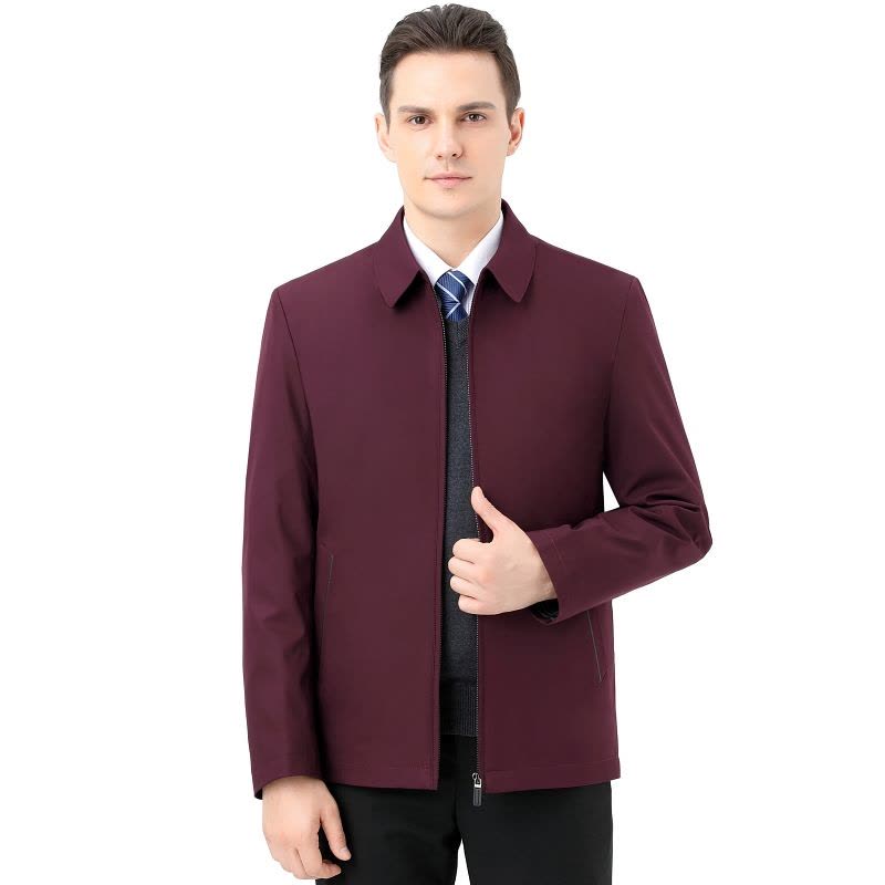 免费试穿 可拆卸内胆 春秋季高档羽绒棉服可加厚棉衣中年冬款大码棉服中老年男士加厚夹克外套大码爸爸装翻领图片