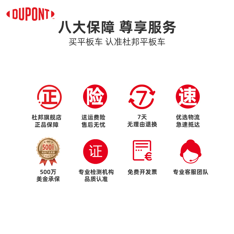 DuPont杜邦世界500强218年历平板车小推车手推车折叠拉货车塑料平板车手拉车搬运车微静音款55*85承重约600斤