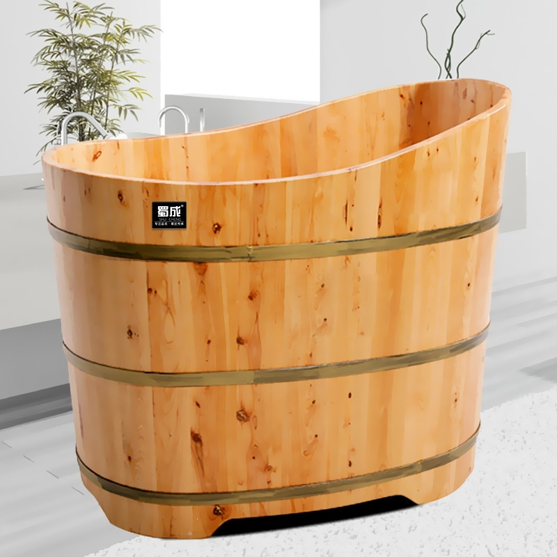 香柏木加热恒温泡澡木桶浴桶成人实木浴缸家用洗澡盆全身熏蒸