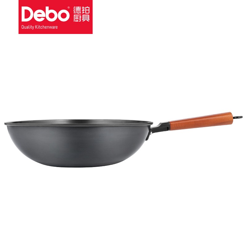 德铂(Debo) 锅具套装无涂层煎炒铁锅汤锅三件套DEP-701(规格:套)高清大图