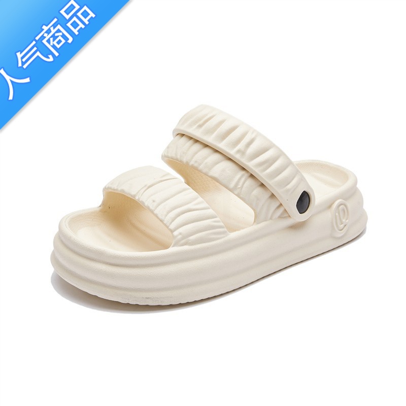 SUNTEK凉鞋女外穿新款时尚两穿踩屎感轻便舒适不累脚软底防滑沙滩凉拖鞋高清大图