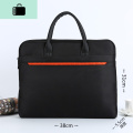 男士手提包帆布文件包女公文包A4书包袋 商务办公会议文件袋黑色NEW LAKE 黑色 黑色