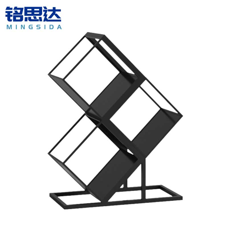 铭思达书架收纳架黑色三层个