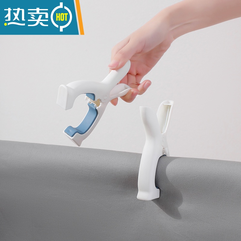 敬平晒被夹棉被夹防风大夹子晾衣夹被单床单晾晒夹家用特大固定器 6只装[夏被/冬被]大号橙高清大图